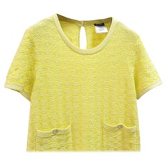  Chanel Cotton Yellow Top