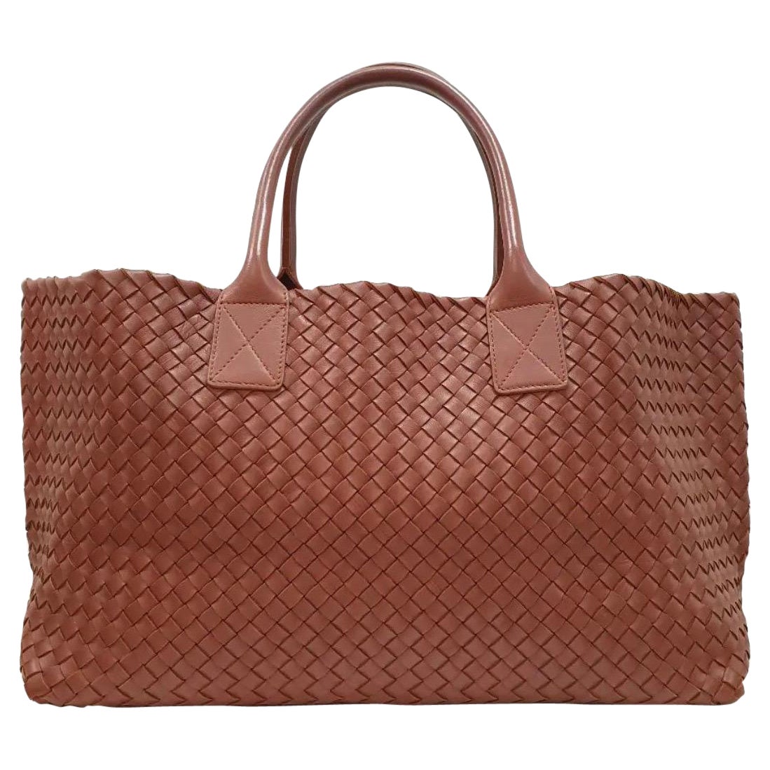 Bottega Veneta Brown Leather Medium  Cabat Tote Bag 
