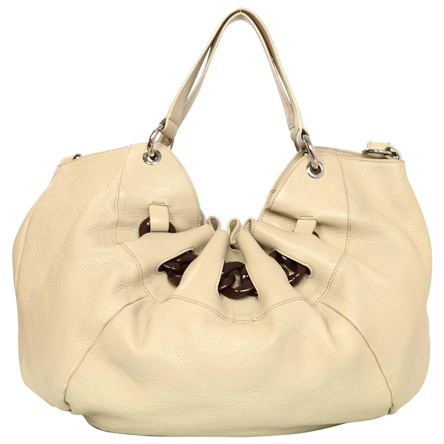 Furla Borsa a tracolla in pelle beige con. Cinghia a tracolla