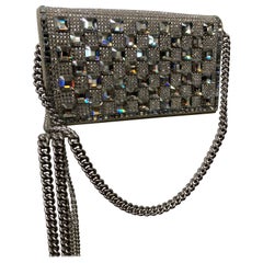 Ralph Lauren Spectacular Solid Crystal Disco Shoulder Bag w Chain Handle