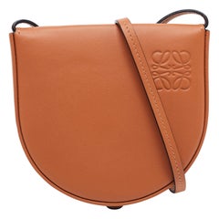 Loewe Brown Leather Mini Heel Duo Pouch Bag