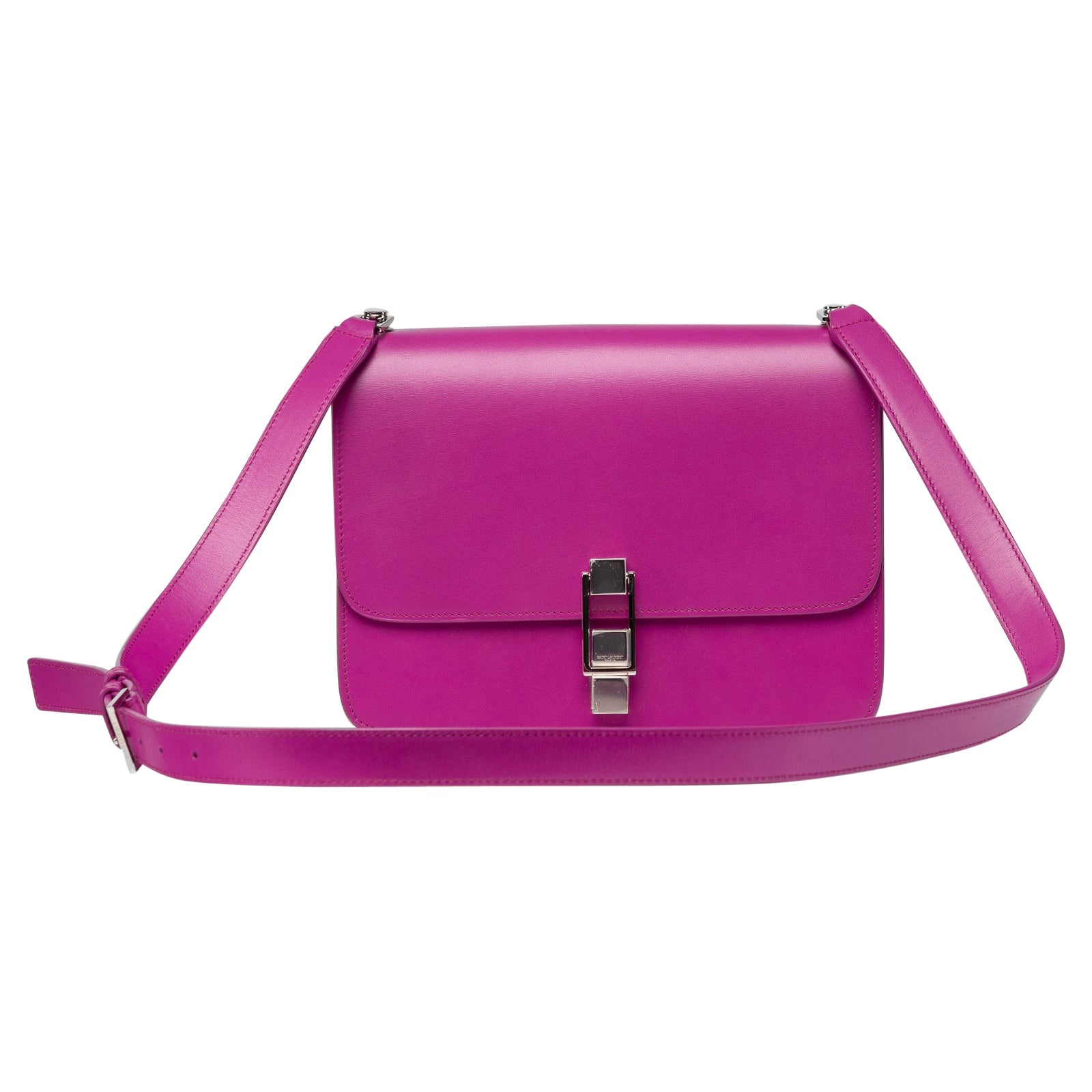 Yves Saint Laurent Bag Le Carre Satchel Bag Purple magenta  For Sale