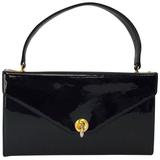50s Black Patent Leather Handbag 