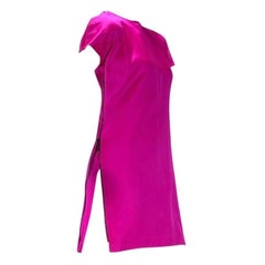 F/W 2001 Vintage Tom Ford for Gucci Hot Pink Dress with Exposed Zipper 