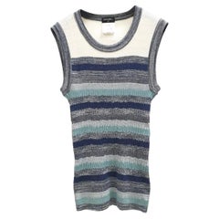 Chanel Blue Stripped Tank Top 
