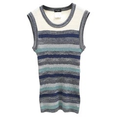 Chanel Blue Stripped Tank Top