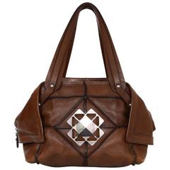 Salvatore Ferragamo Brown Leather Shoulder Bag