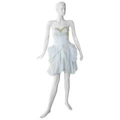 Alexander McQueen - Robe de soirée en organza de soie drapée pré-déath 2008 - Nouveau 