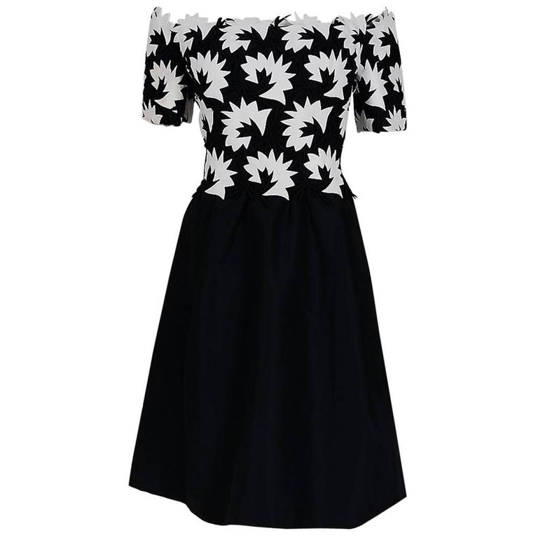 Black White and Off the Shoulder Dresses