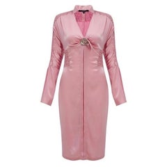 2004 Vintage Tom Ford for Gucci rystal Embellished Pink Silk Dress NWT! Size 40