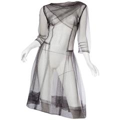 1950s Sheer Net Dress with Lurex