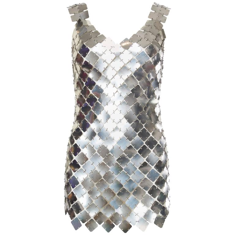 paco rabanne silver dress