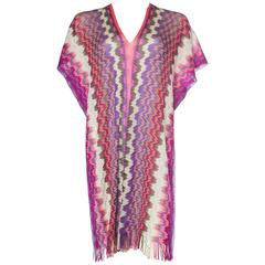 Vintage Missoni 3-Way Wear Scarf Top with Fringe