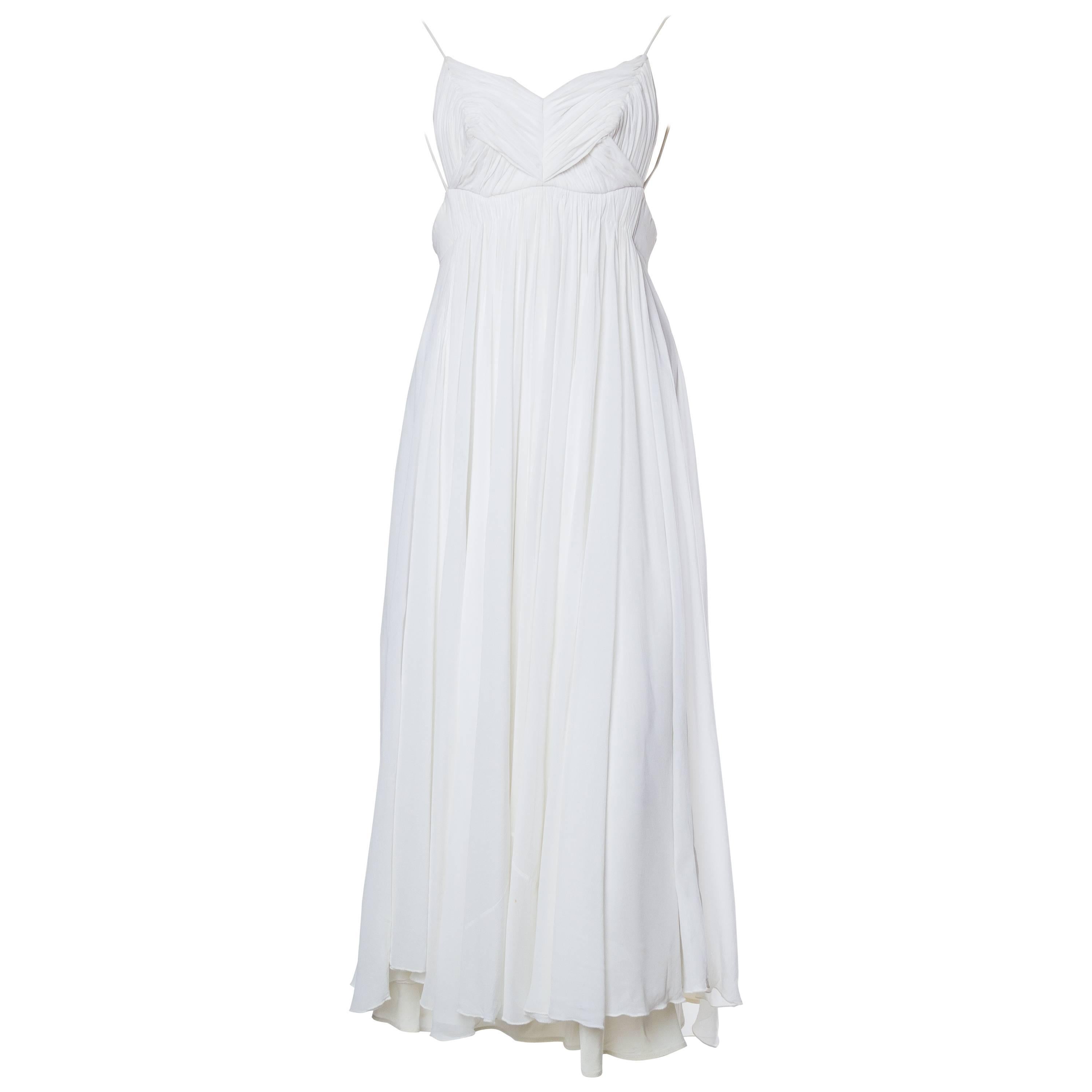 Exquisite Madame Gres Style Pleated Chiffon Dress