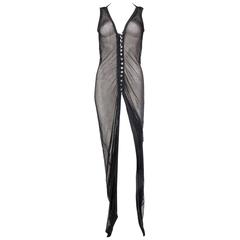 1990s Sheer Net Trained Over Dress 2