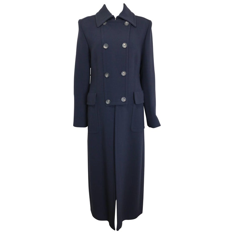Unworn Gucci by Tom Ford Navy Wool Double Breasted Maxi Coat Fall 96 For  Sale at 1stDibs | tom ford overcoat, tom ford double breasted coat, wool  maxi coat