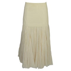 Céline By Phoebe Philo Runway Frayed Linen Maxi Skirt, Spring-Summer 2014