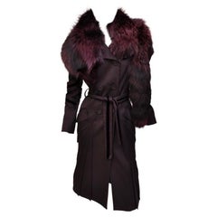 F/W 2004 Tom Ford for Gucci coat with fox fur collar 
