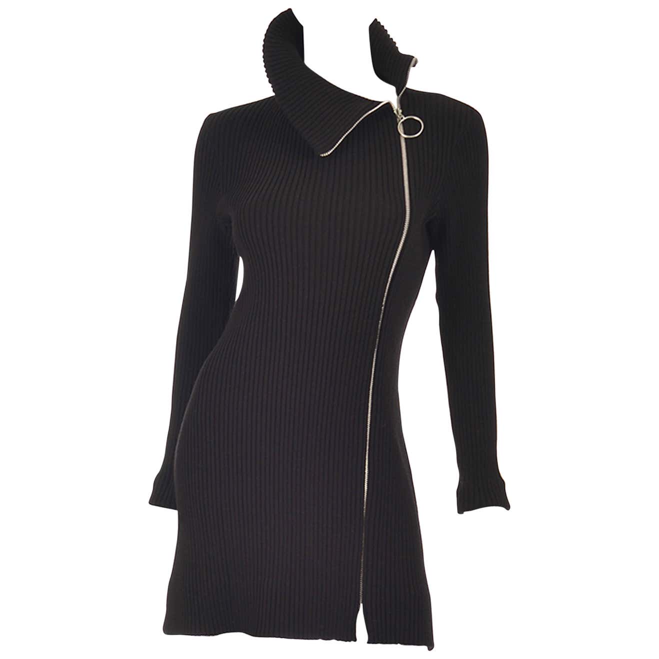 1960s Rudy Gernreich for Harmon Knitwear Full Pull Zipper Sweater Dress ...