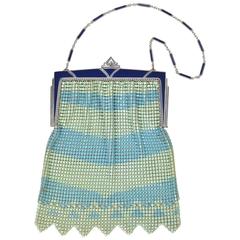 Iconic 1920s Mesh Enamel Rhinestone Purse 1