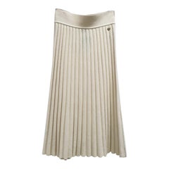 Chanel Cream Wool Midi Skirt