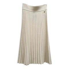 Chanel Cream Wool Midi Skirt