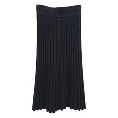 Chanel Black Wool Midi Skirt