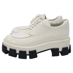 Prada Monolith Patent Leather Lace Up Shoes