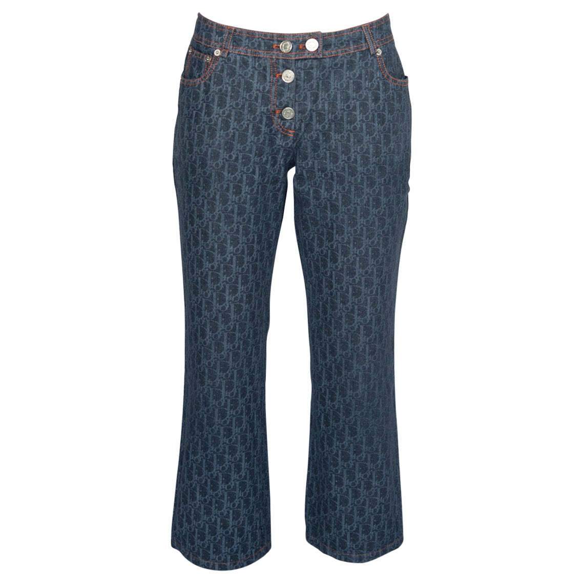 Christian Dior By John Galliano Diorissimo "Flight" Cropped Jeans Pants, SS2006 For Sale