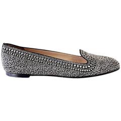 VALENTINO Shoe Black and Silver Studded Flat 38.5 / 8.5 3