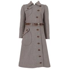 Courreges Haute Couture tailored tweed coat, circa 1969 9