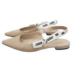 Dior J'adior Beige Textil-Slingback-Flats mit Slingback