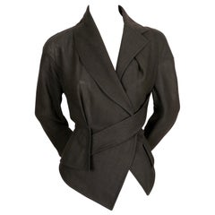 Retro 1990's VIVIENNE WESTWOOD black linen wrap jacket