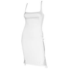 Free Shipping: Rare Tom Ford For Gucci SS 2004 White Corseted "Fan" Dress! IT 38