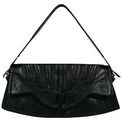 Jean Paul Gaultier Vintage Black Lambskin Corset Bag Clutch