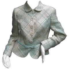 Rena Lange Stylish Chunky Wool Knit Jacket 6