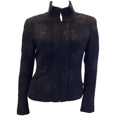HOLIDAY FLASH SALE! 50% Off! Chanel Black Floral Wool Jacket