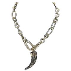 Pomellato 67 Marcasite Horn pendant necklace