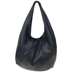 Bottega Veneta Black Leather Hobo Bag