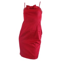 Retro 1990s Moschino Jeans red sequins dress