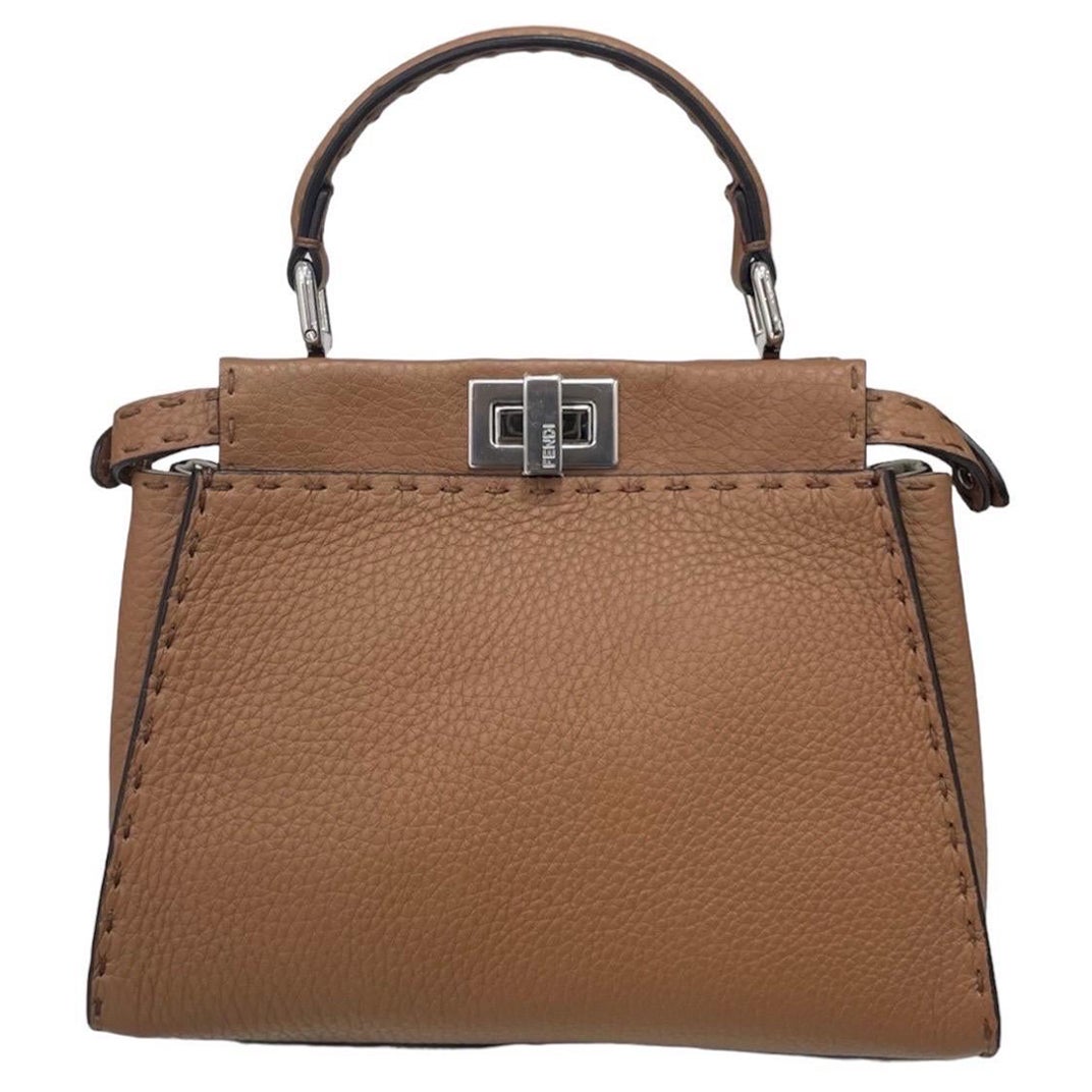 Borsa A Tracolla Fendi Peekaboo Small Marrone 