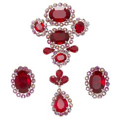 1950s Henkel & Grosse for Christian Dior Brooch and Earrings Set 2