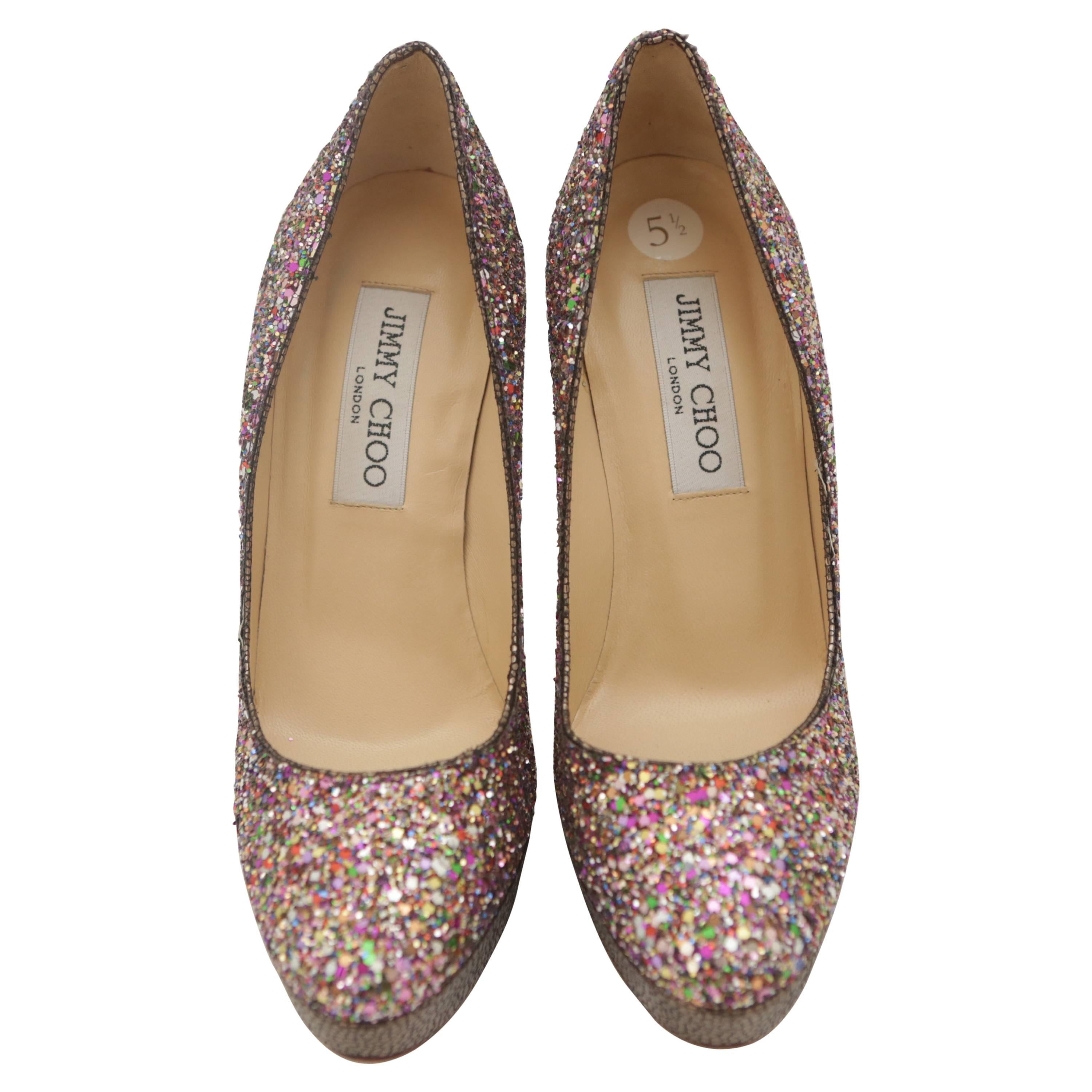 Jimmy Choo Glitter Pumps