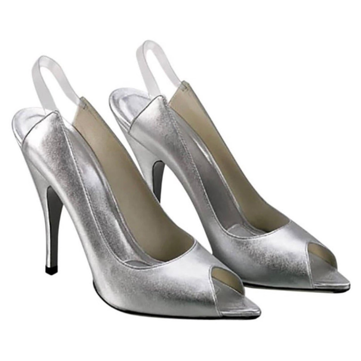 Iconic 2003 Tom Ford for Gucci from Ad Campaign Silver Shoes Sandals 38 C For Sale