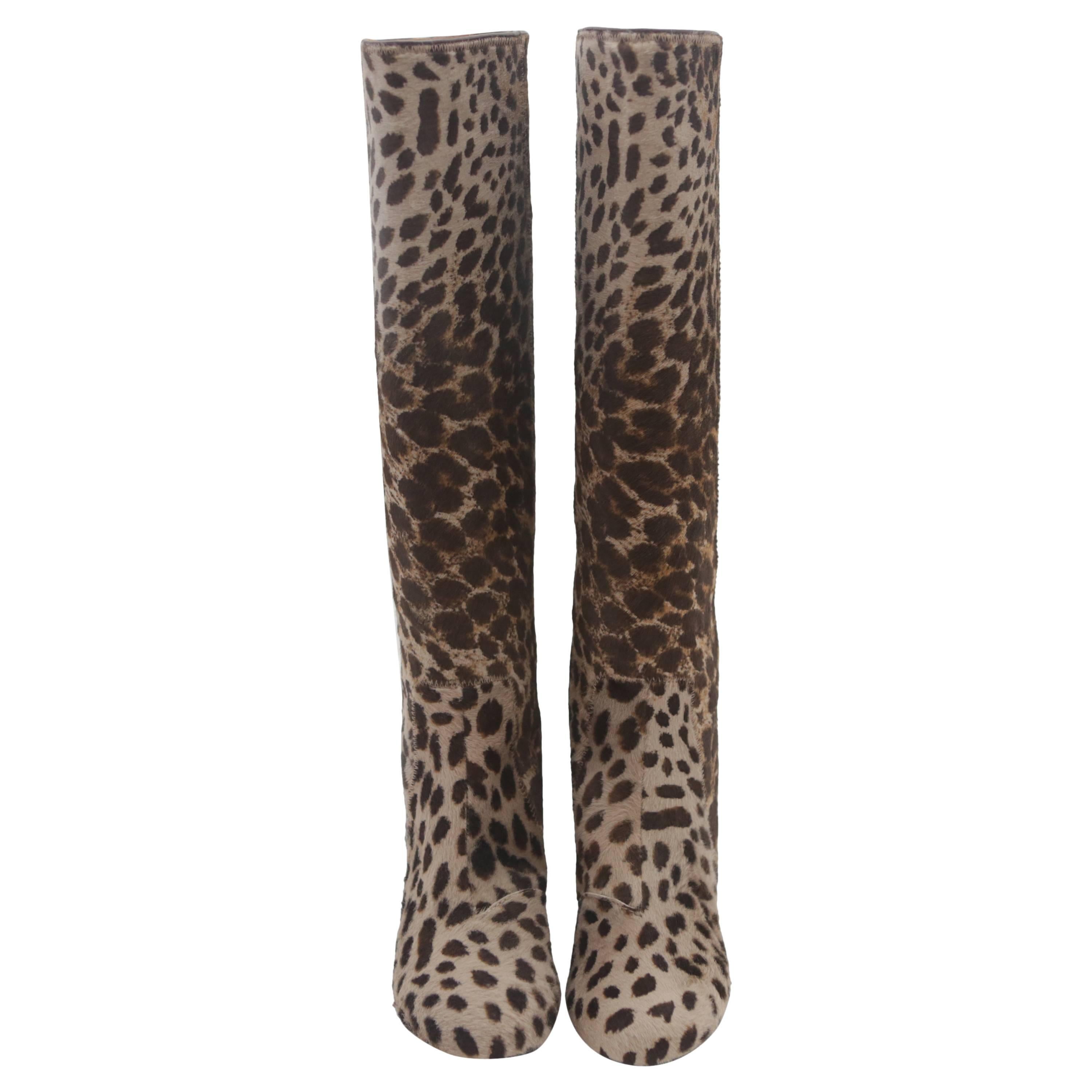 Lanvin Leopard Print Boots