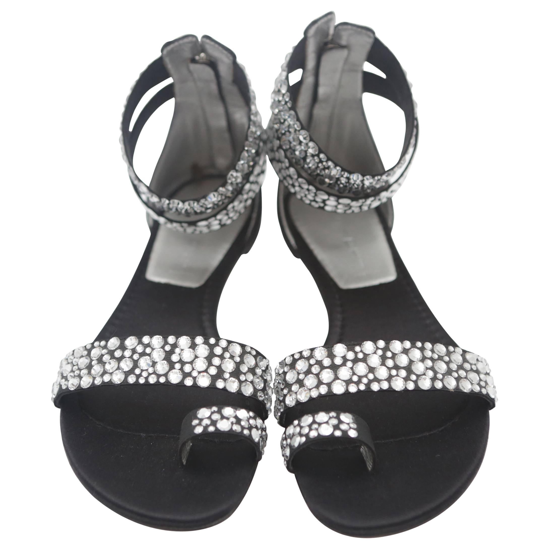 Casadei Crystal Sandal Flats