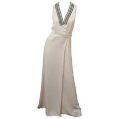 Malene Birger Deep V-Neck Sleeveless Floor Length Dress For Sale at 1stDibs