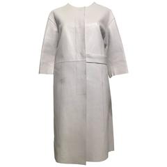 Marni White Leather Coat size 44 (8) 3