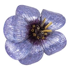 Cilea Paris Lila Lavendel Mohnblume Harz Pin Brosche