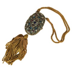 Antique Art Deco Jeweled Czech Minaudiere